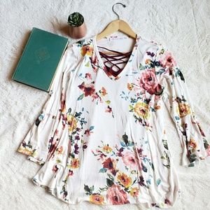 NWOT Boutique Floral Shirt